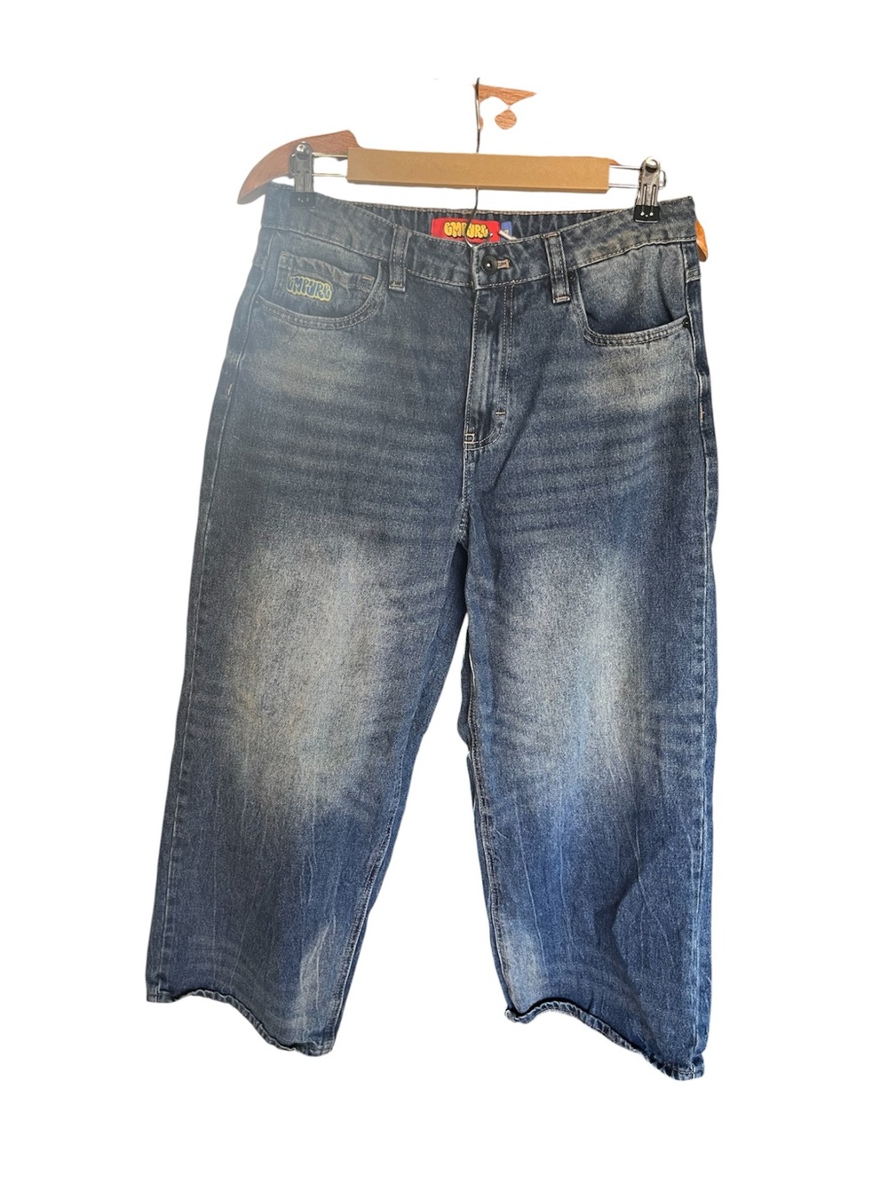 Empyre Women's Blue Washed Wide Leg Baggy Jeans 27
